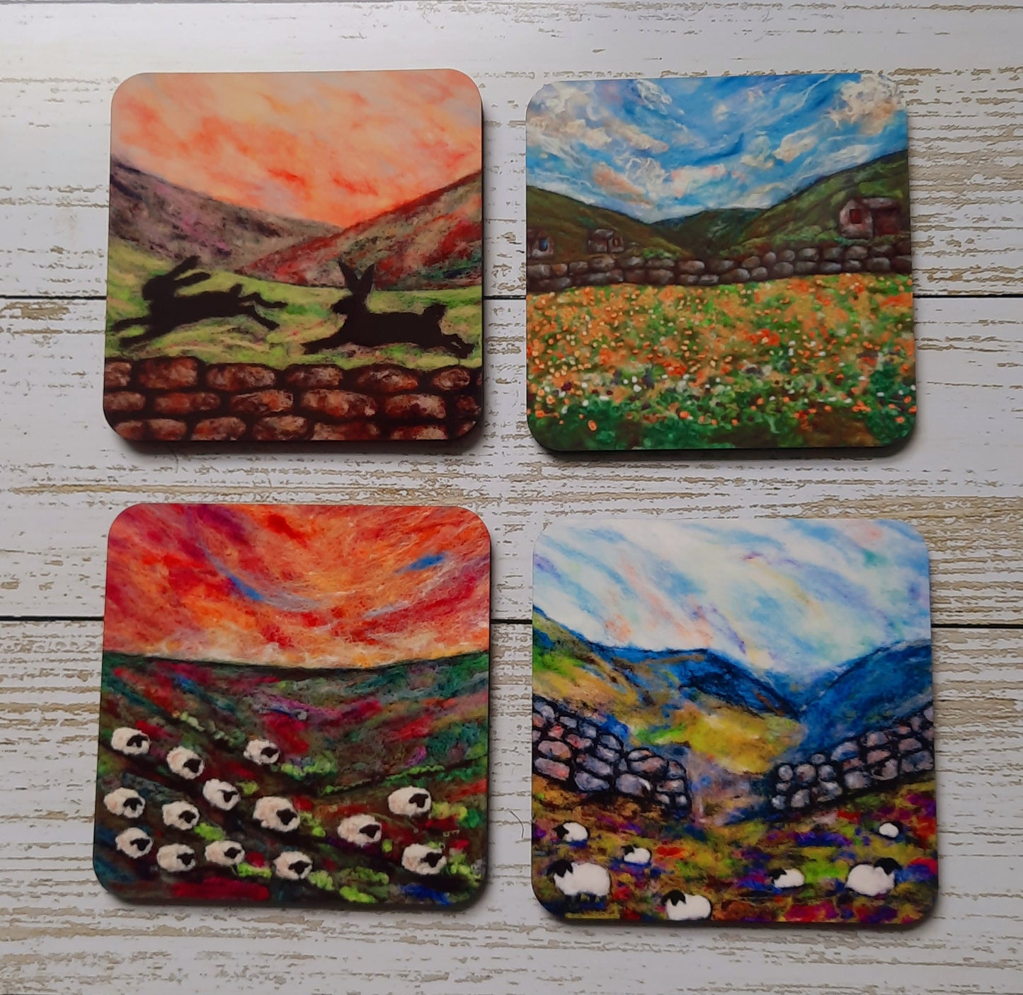 Yorkshire Landscape sheep coasters