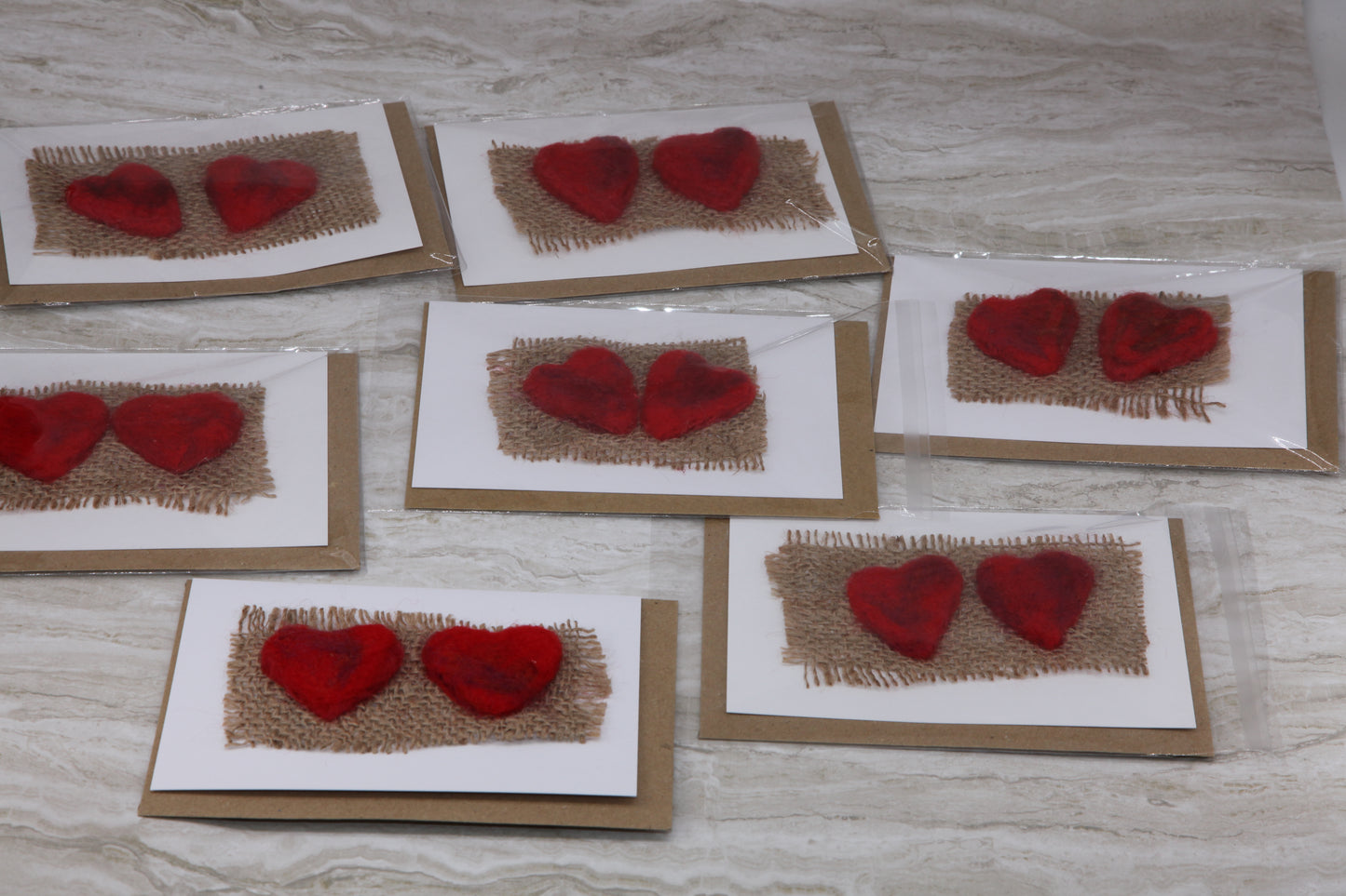 Felted Heart Duo Card