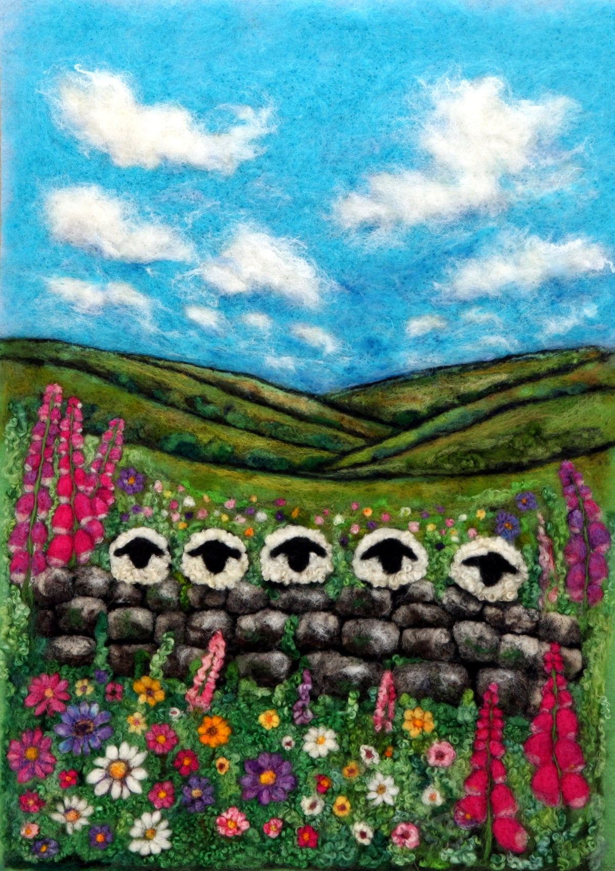 Sheep in Wildflower Meadow