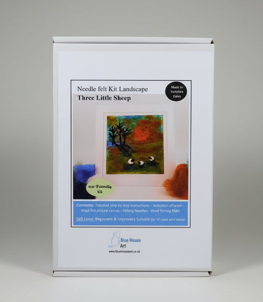 Three Little Sheep Landscape kit - ~Needle Felting