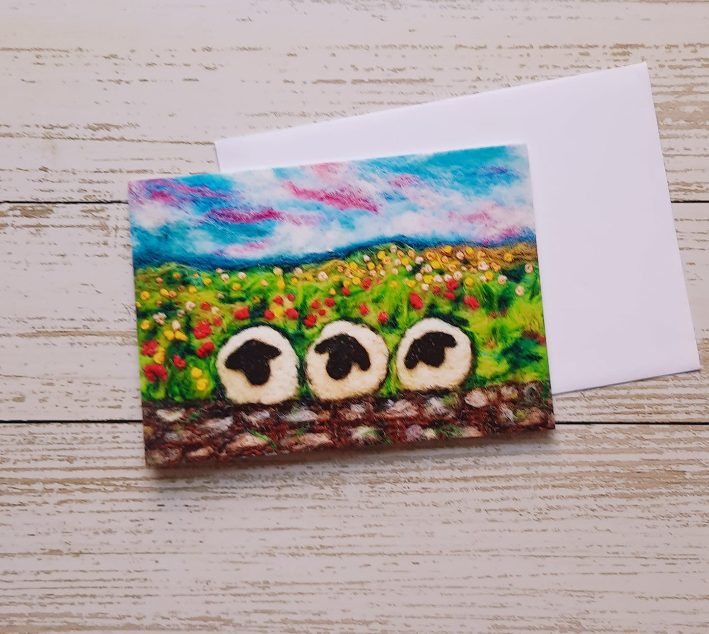 Three Sheep Greeting Card