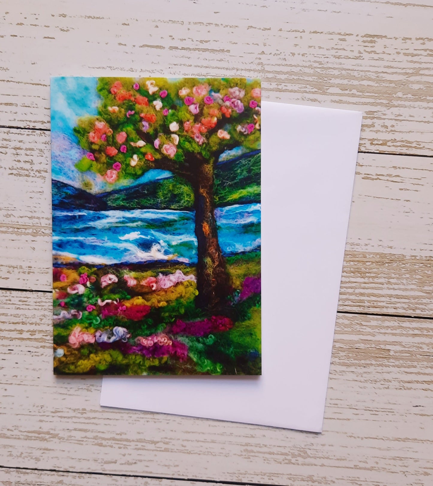 Springtime by the Riverbank Creeting Card