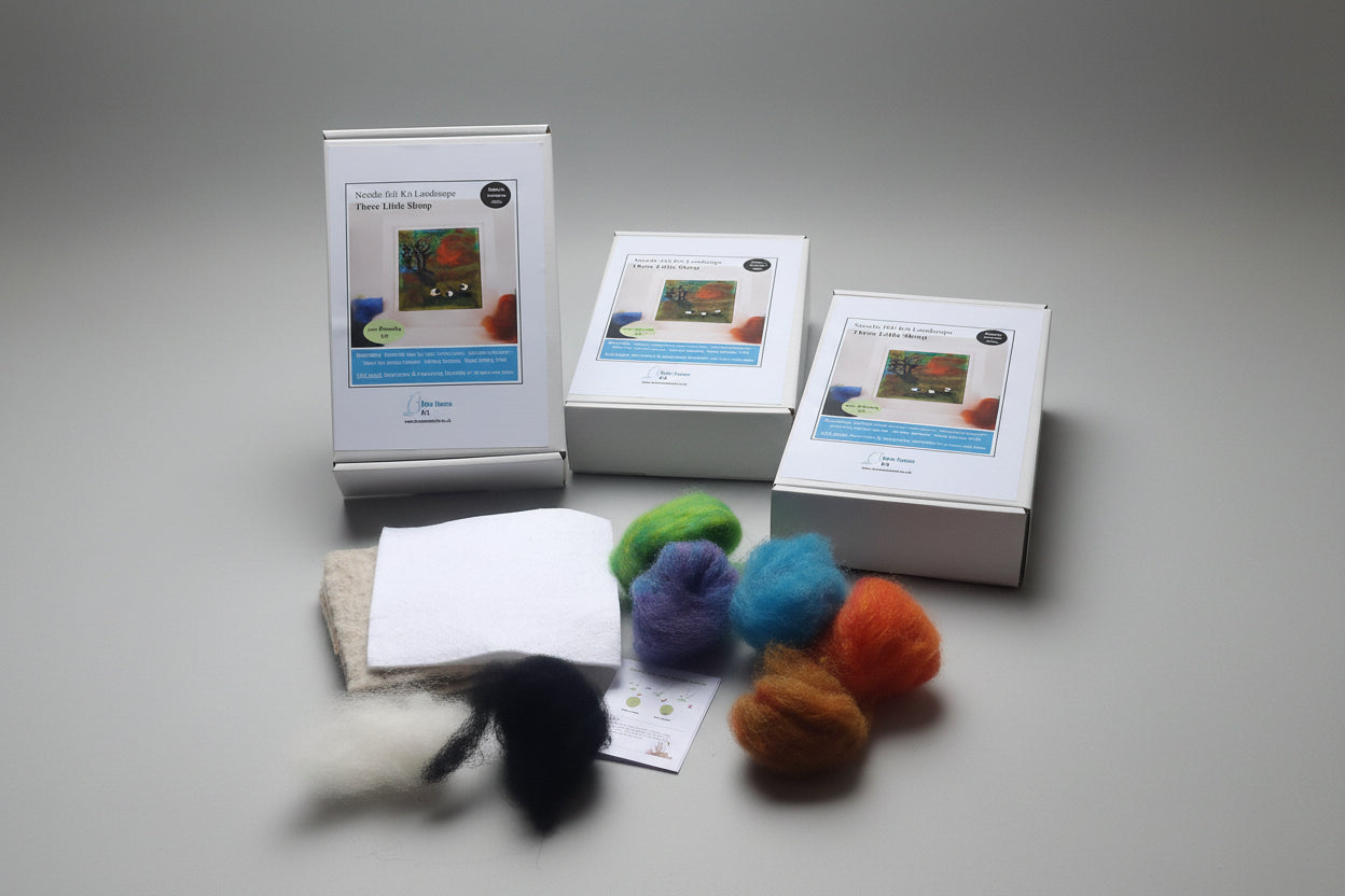 Three Little Sheep - Picture Needle Felting Kit