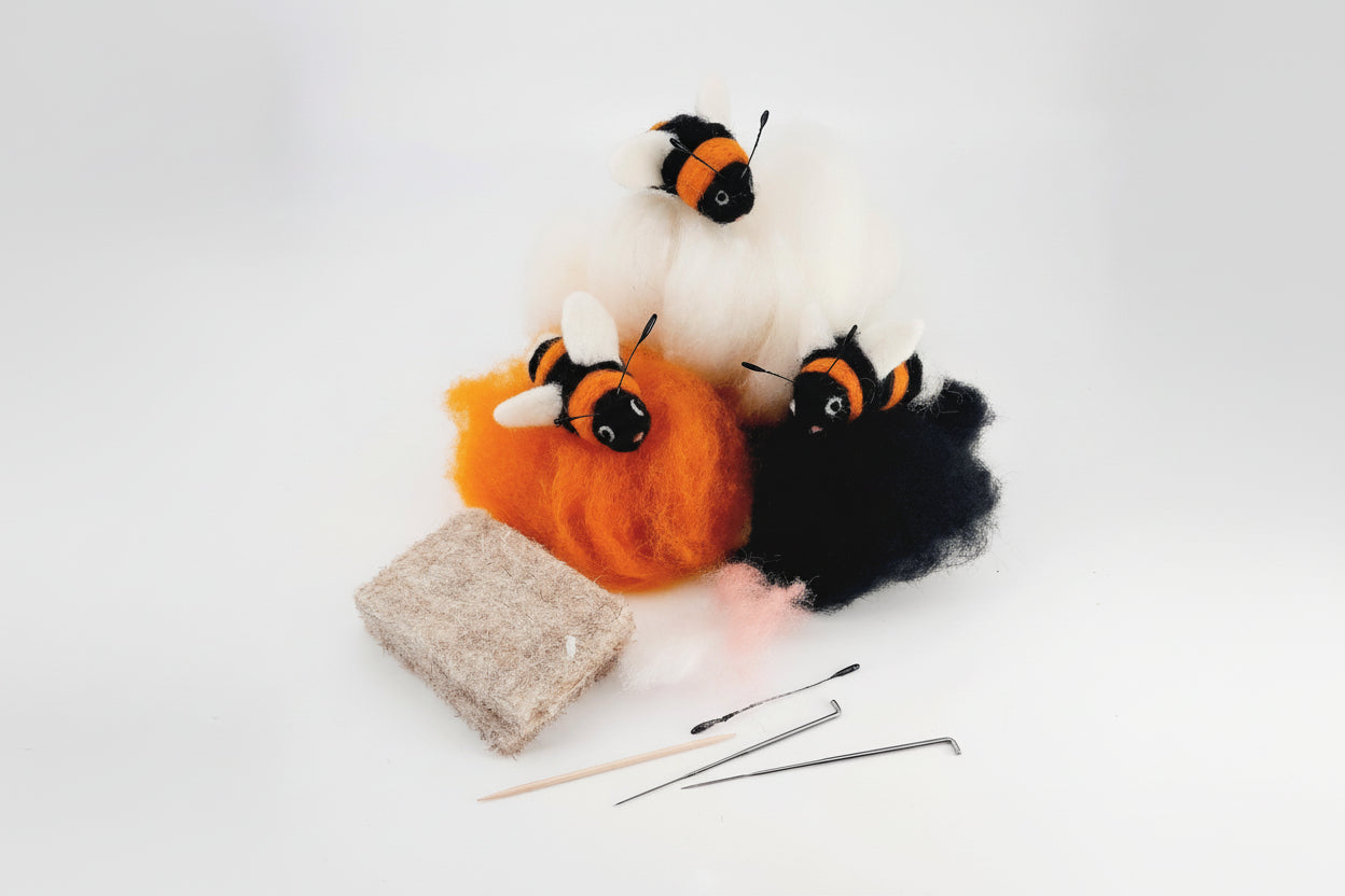 Three Little Bees – Needle Felting Kit