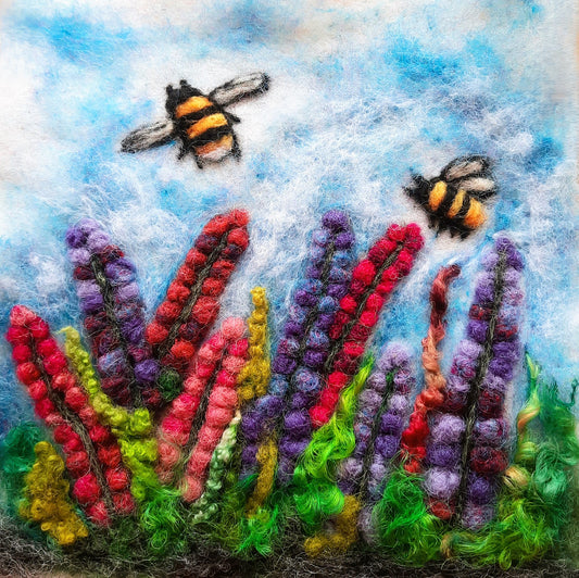Bees in Bloom Picture Needle Felting Workshop £48 – Picture Frame £7