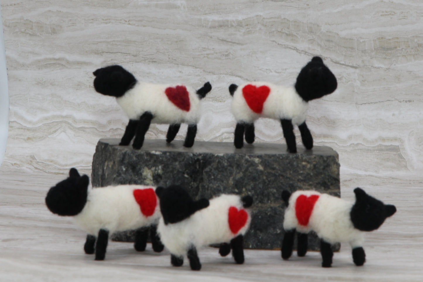 Mini love felted sheep