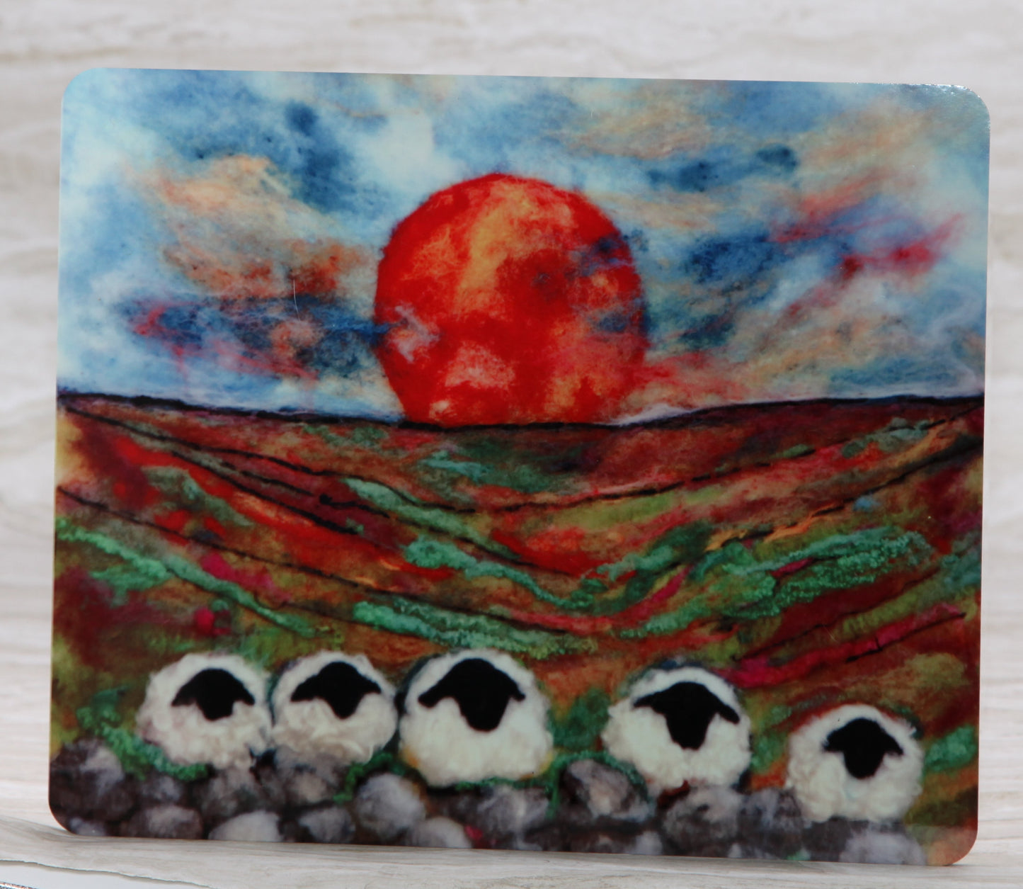 Whispers beneath the Grimson Sky - Eco Placemat