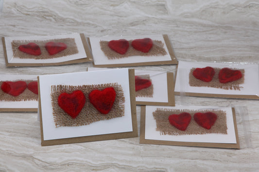 Felted Heart Duo Card