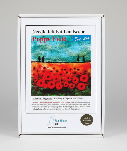 Poppy Field Landscape – Needle Felting Kit