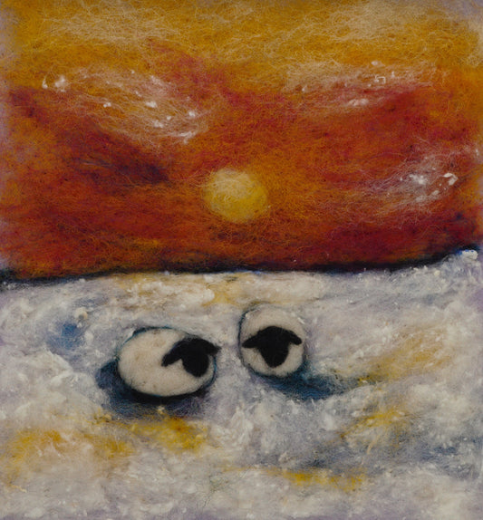 Winter sheep at sunset – Picture Needle Felting Workshop