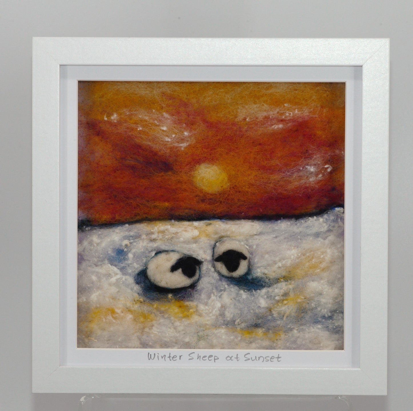 Winter sheep at sunset – Picture Needle Felting Workshop